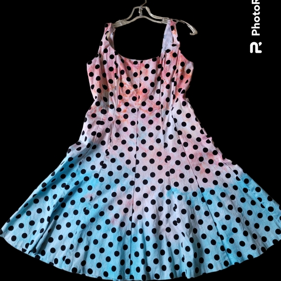 Ice Dyed Retro Style Dress - Picture 6 of 7